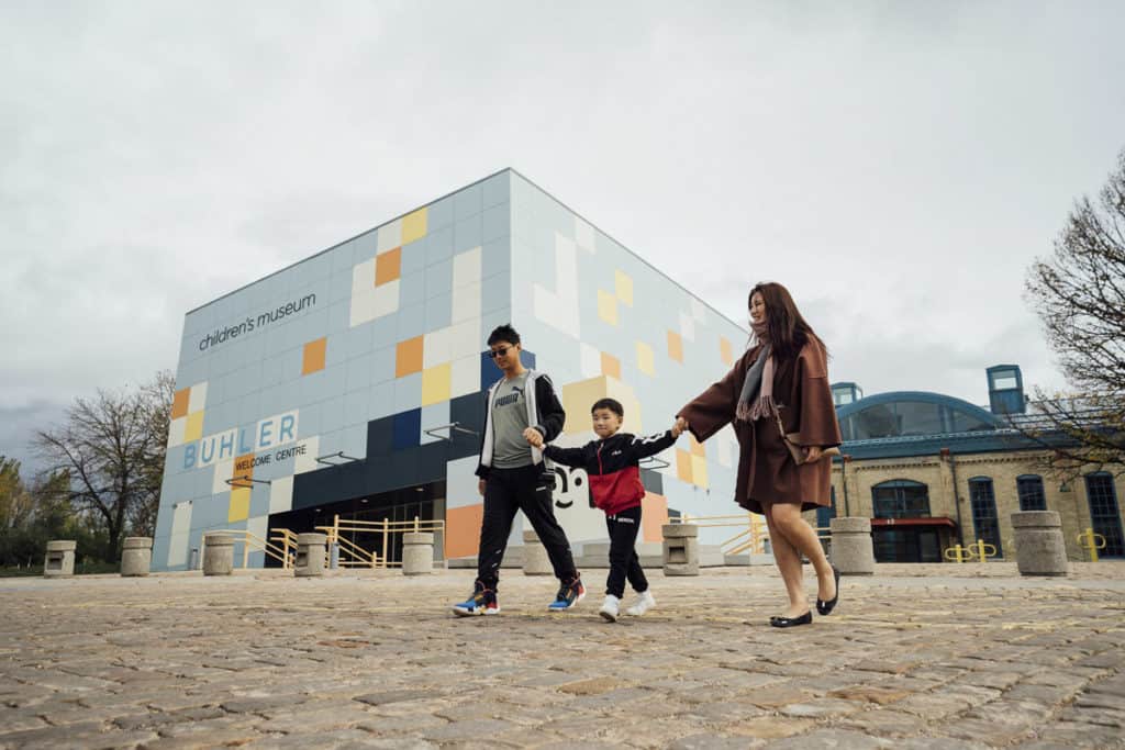 Visitors outside the Manitoba Childrens Museum