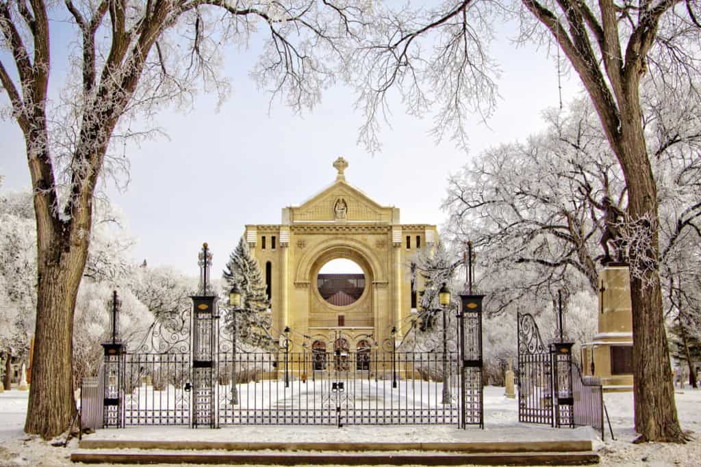St. Boniface Cathedral in winter