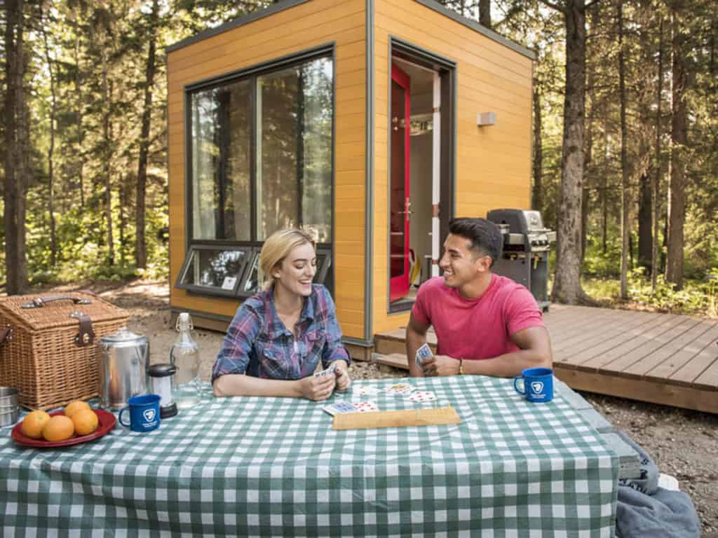 The "MicrOcube" in Riding Mountain National Park is one of the unique places to stay in Manitoba for connecting with nature.