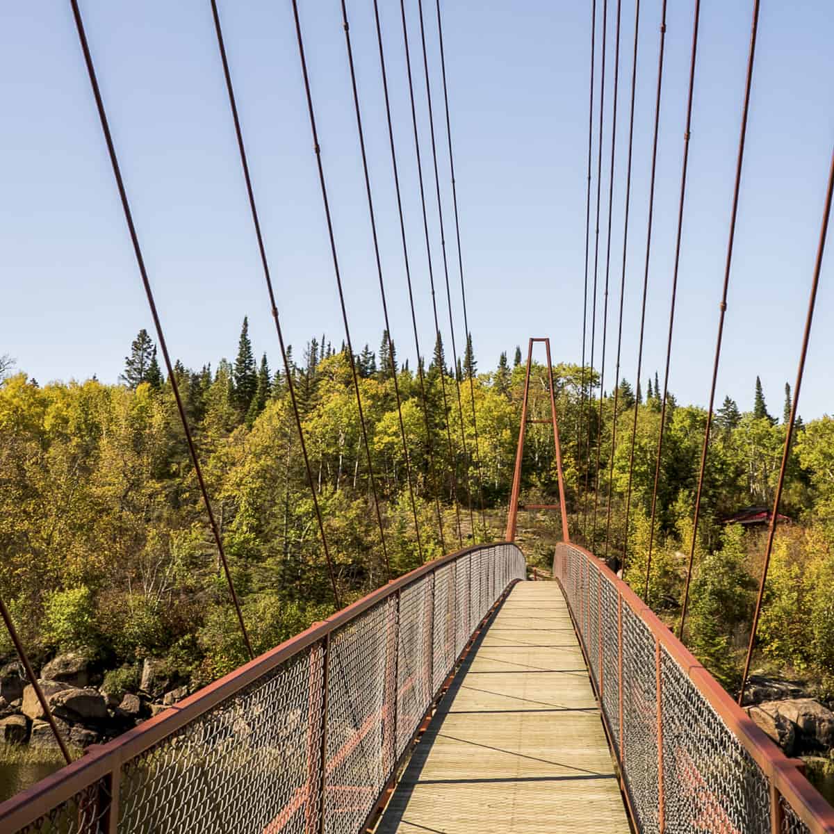 Manitoba hiking trails - Nutimik Suspension Bridge