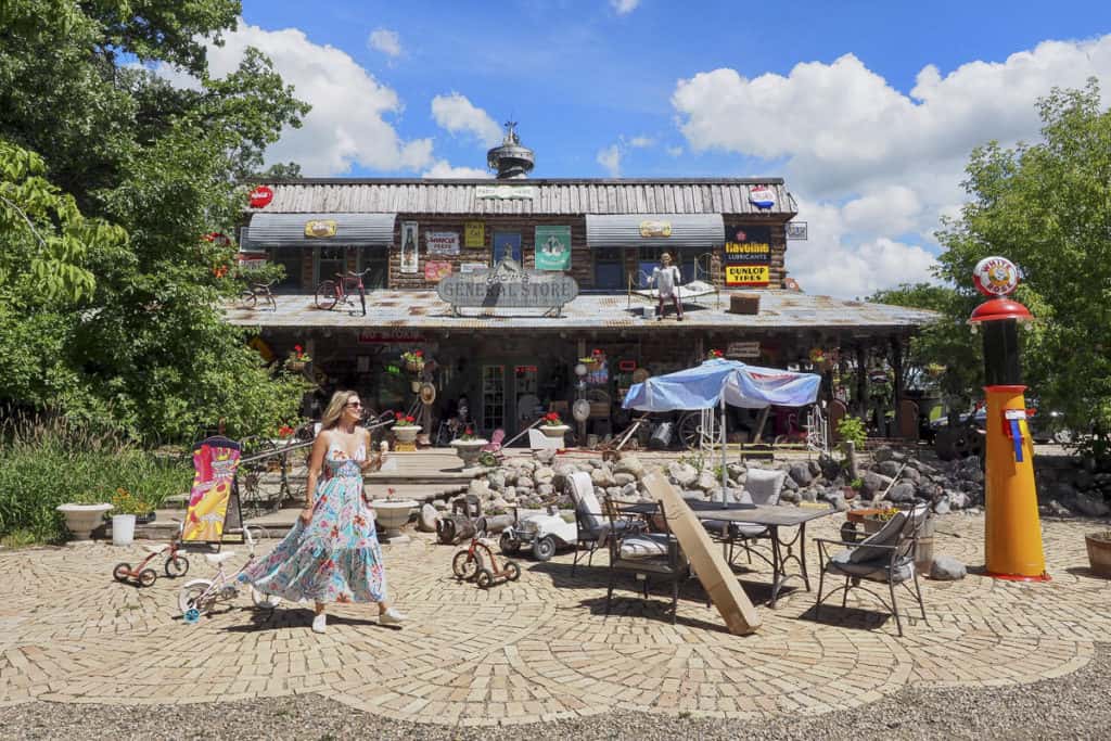 Outside Crows General Store in Brandon, Manitoba