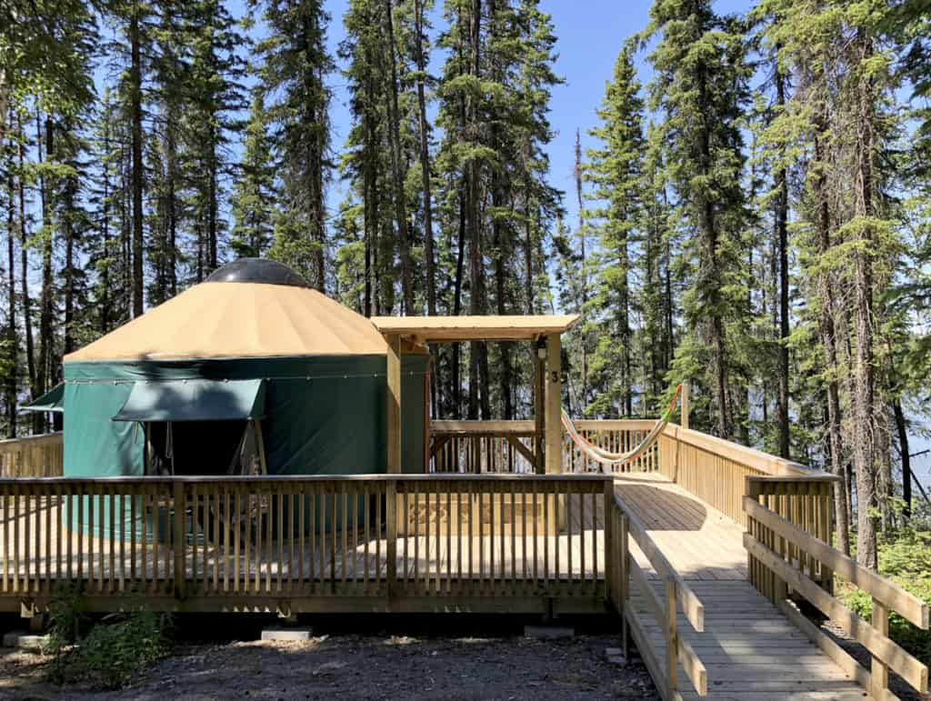 A yurt at Paint Lake Provincial Park - Manitoba Campgrounds