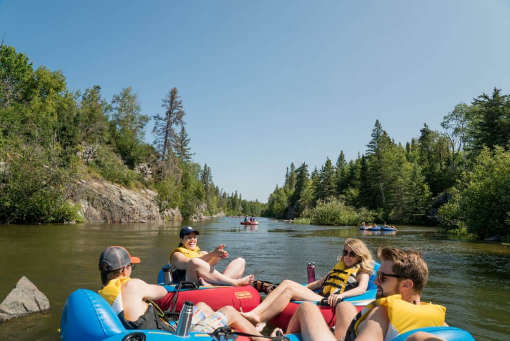 River tubing at Pinawa Channel