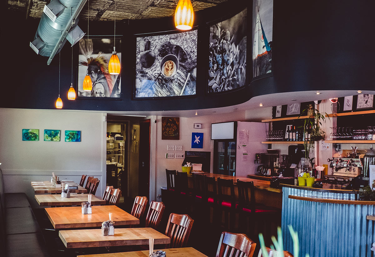 The interior of Feast Café and Bistro in Winnipeg