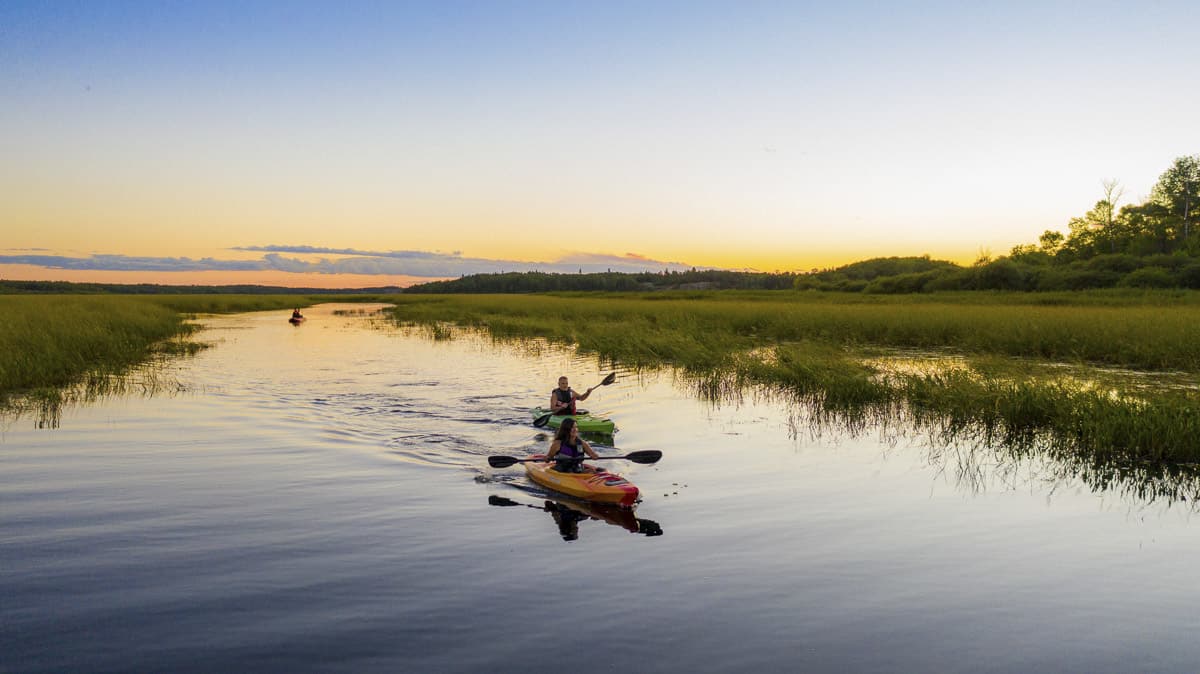 Kayakers in Whiteshell Provincial Park