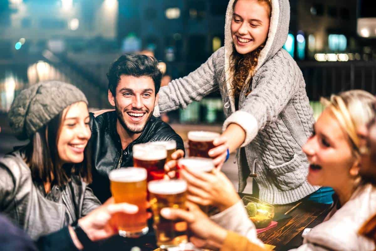 People drinking craft beer