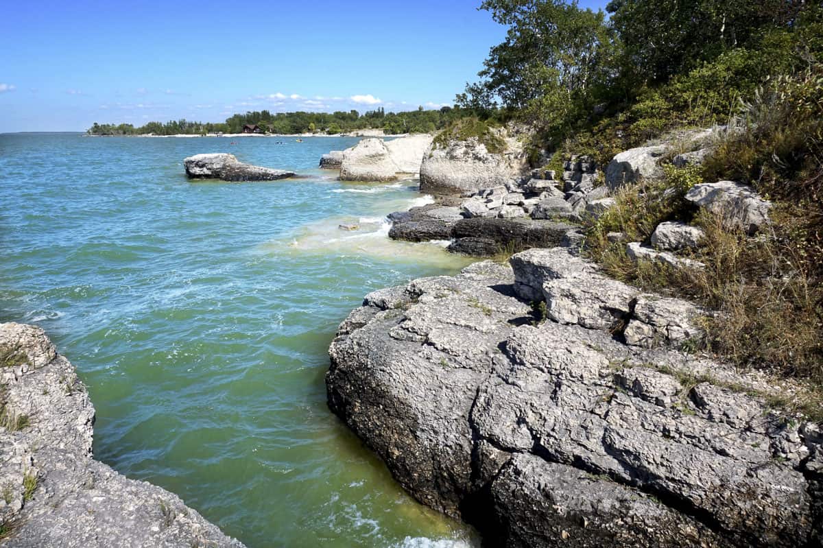 The shoreline at Steep Rock