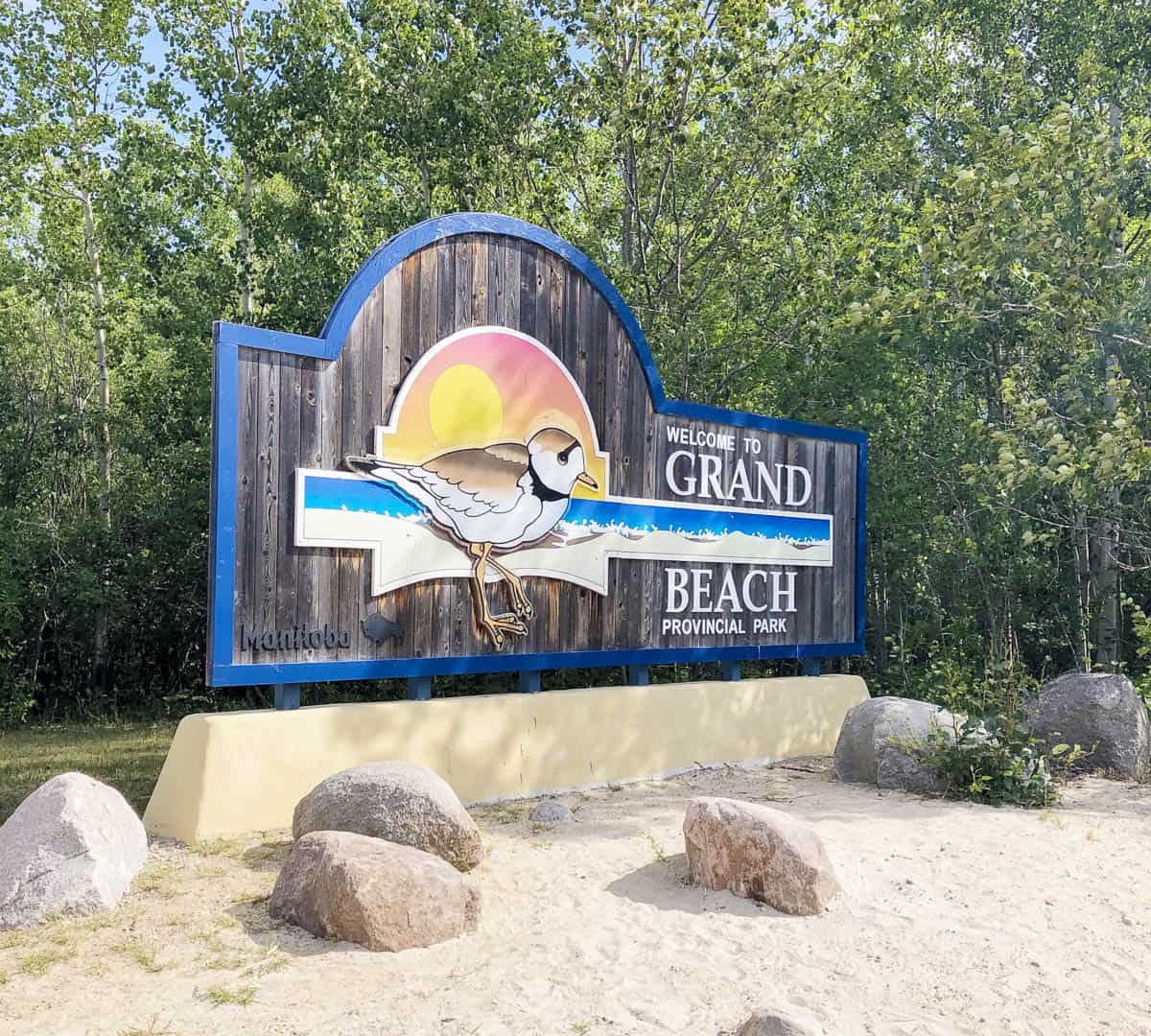 Grand Beach Sign