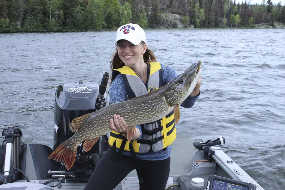 Catching fish in Manitoba