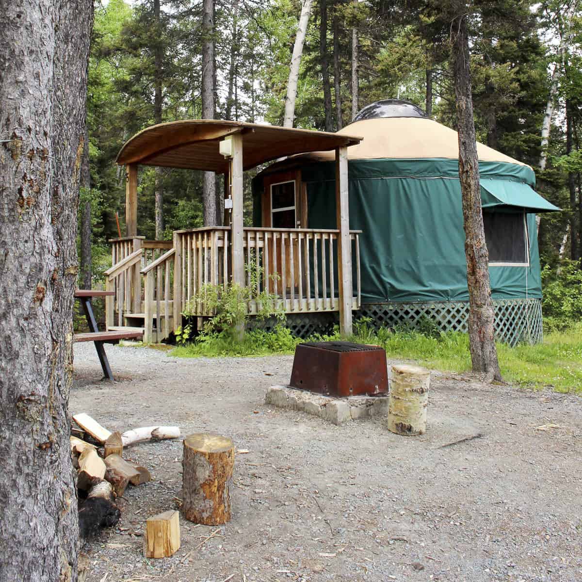 Yurt camping in Manitoba