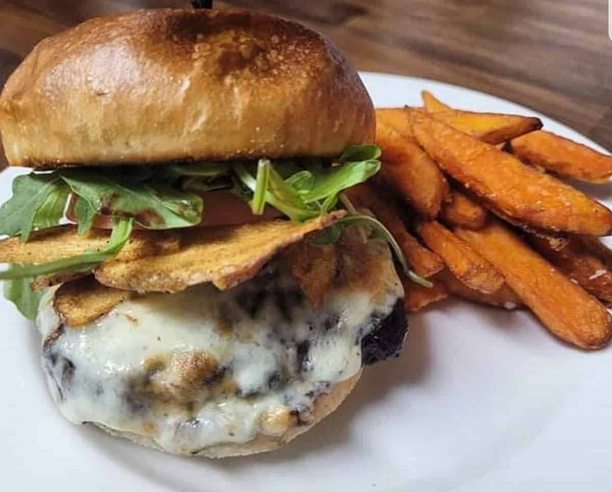 Elk Burger from the Tundra Pub in Churchill, Manitoba