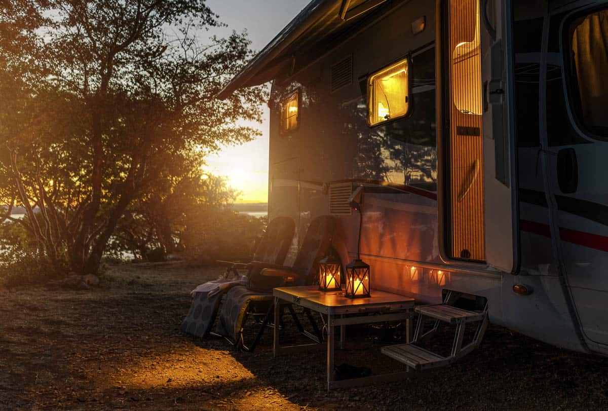 Manitoba camping Sunset