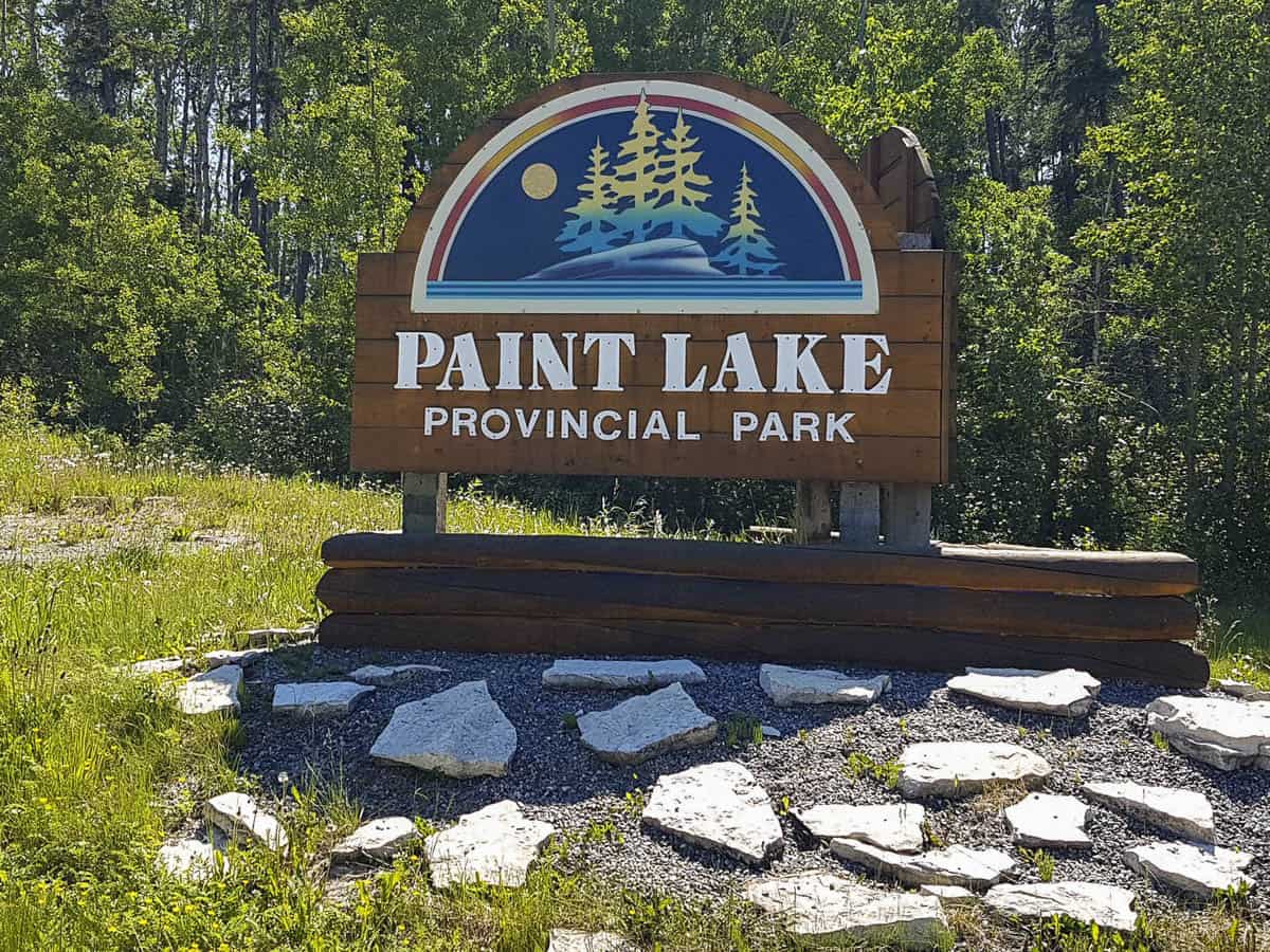 Paint Lake Provincial Park Sign