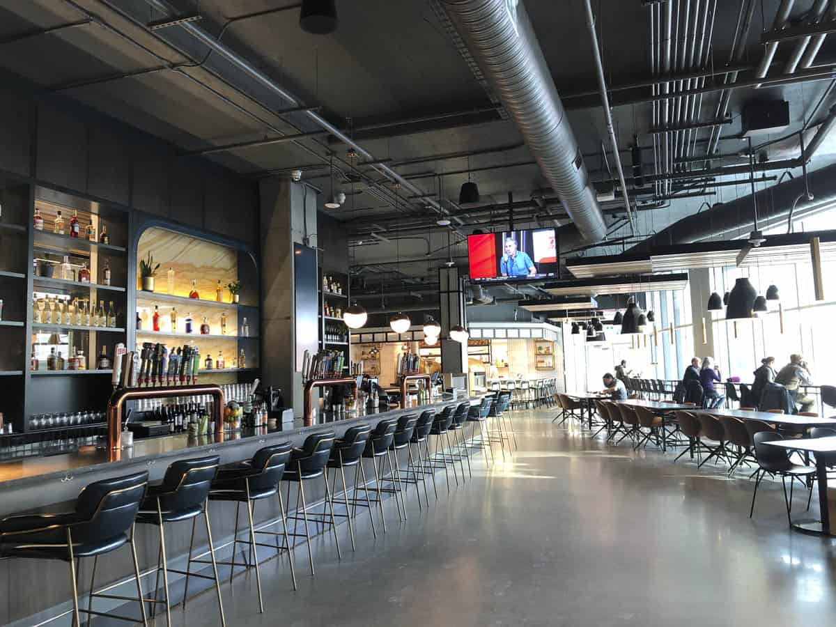 The seating area in Hargrave St Market - photo via Travel Manitoba