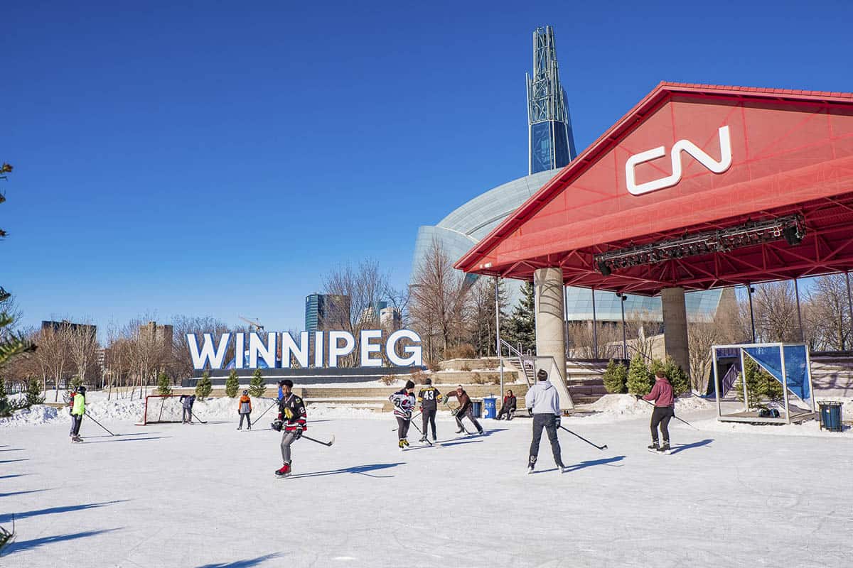Ice skating in Winnipeg