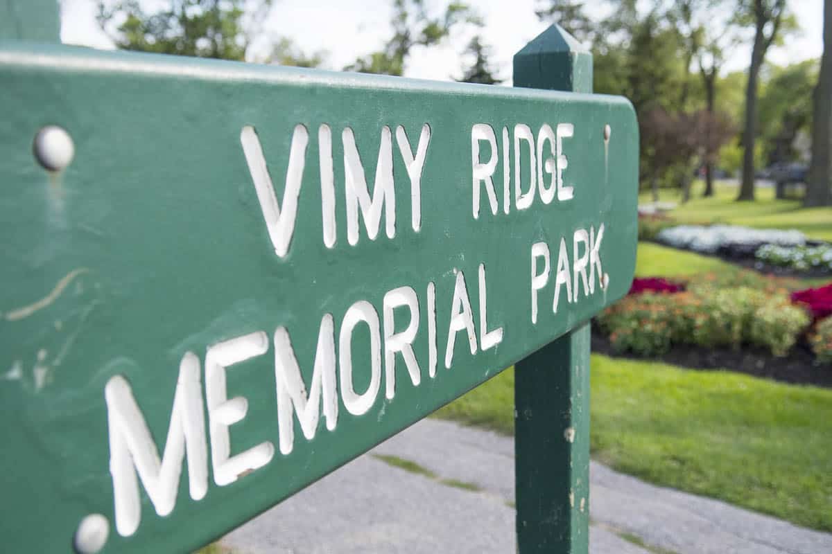Vimy Ridge Memorial Park Winnipeg