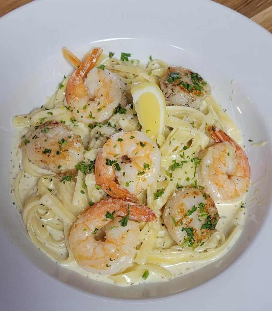Shrimp and pasta from Pasquales Italian Ristorante