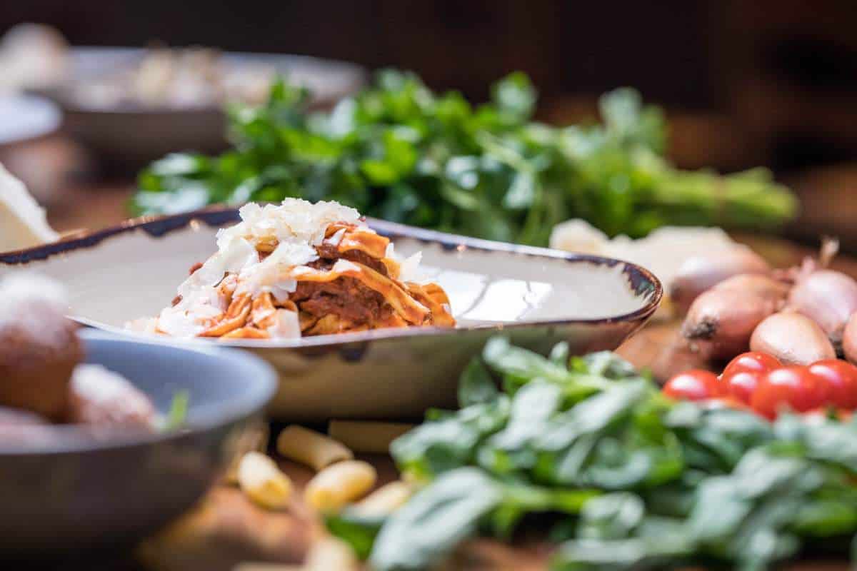 Tagliatelle Bolognese from an Italian restaurant in Winnipeg