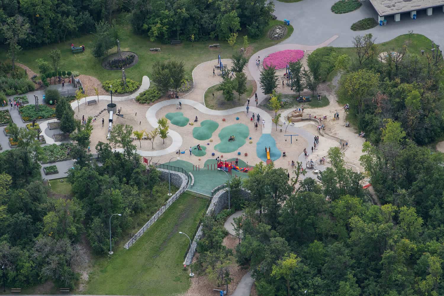 Aerial view of Assiniboine Park